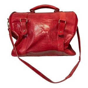 Bath & Body Works Vintage Faux Croc Embossed Tote Bag